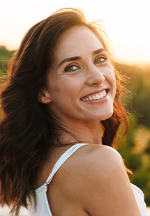 woman smiling