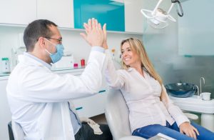 young woman visiting the dentist